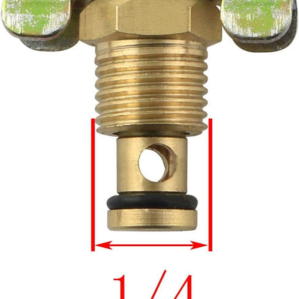 2PCS 1/4 Brass Air Hose Fitting Air Compressor Blowdown Valve NPT Male External Drain Cock Drain Switch With Handle