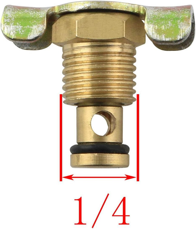 2PCS 1/4 Brass Air Hose Fitting Air Compressor Blowdown Valve NPT Male External Drain Cock Drain Switch – product detail