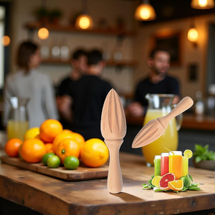 Wooden Citrus Reamer,Handheld Hand Citrus Lemon Juicer,Portable Fruit Squeezer,Kitchen Juicing Tool,Manual Orange Lemon Juice Reamer for Daily Home Bar Cafe Restaurant Use