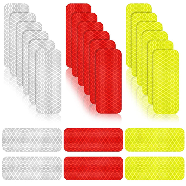 Warning Reflective Stickers Safety Night Visibility Adhesive Stickers Waterproof Reflective Tape Decal (24