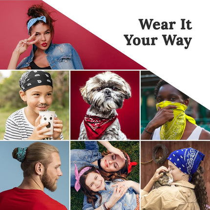 100% Cotton & Natural Fibers Bandana Scarf - Soft, Durable, Machine Washable – Unisex for Men & Women