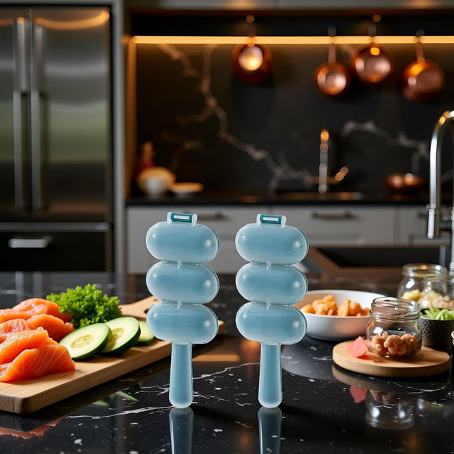2 Pcs Blue Rice Ball Maker Shake Lunch Maker Mould Rice Ball Shaker Rice Ball – product detail