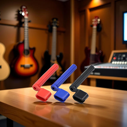 3 Pcs Random color Guitar String Winder, 2 in 1 Guitar String Tool Bridge Pin Remover Speed Peg Puller Winder Tool for Acoustic Electric Guitar Bass Ukulele, Instrument Accessories