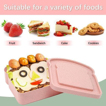1Pc Random Color Sandwich Containers, Sandwich Box Food Storage Toast Shape Holder Plastic for Lunch, Sandwich Keeper for Adults Prep Microwave Food Containers Sets