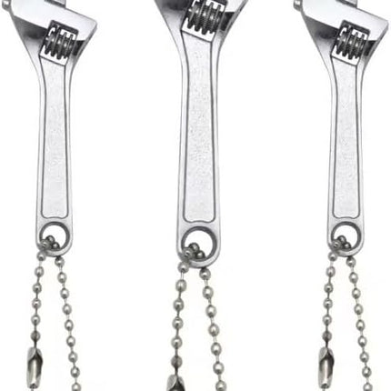 1pc Mini Silver Open End Wrench, Steel 2.5inch Monkey Wrench, Adjustable Spanner for Repairing, Professional Mini Small Hand Tools Hand Spanner Tool Universal Keychain Accessories Easy to Carry
