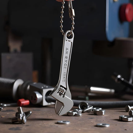 1pc Mini Silver Open End Wrench, Steel 2.5inch Monkey Wrench, Adjustable Spanner for Repairing, Professional Mini Small Hand Tools Hand Spanner Tool Universal Keychain Accessories Easy to Carry