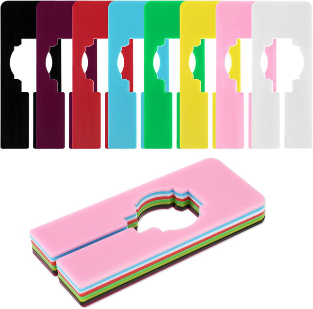 Closet Rack Dividers 8 Colors Closet Dividers for Hanging Clothing Plastic Rack Size Dividers Rectangular