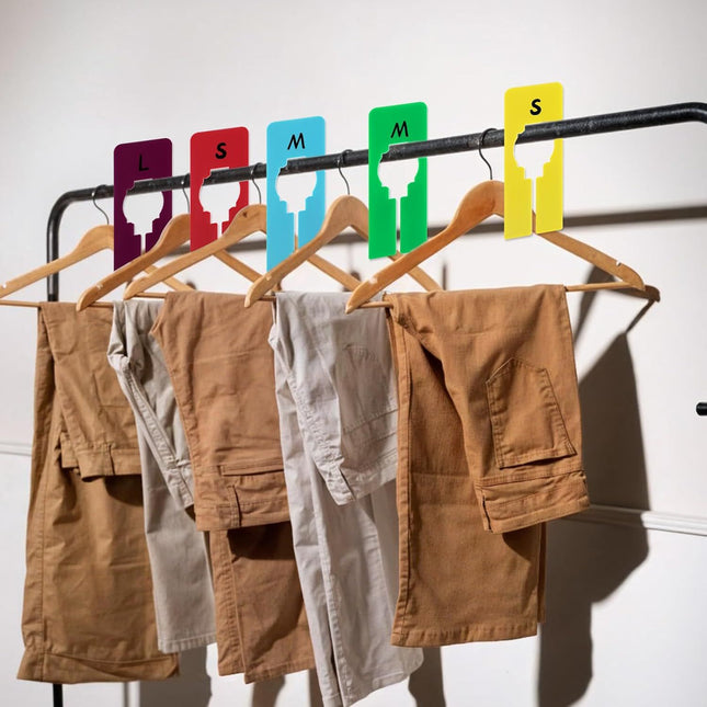 Closet Rack Dividers 8 Colors Closet Dividers for Hanging Clothing Plastic Rack Size Dividers Rectangular – product detail