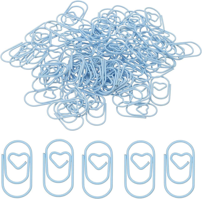 1x0.4 Inch Mini Paper Clip 80 Pcs Metal Heart Paper Clip Wide Rust-Proof Strong Durable V1258-DP02-D-668