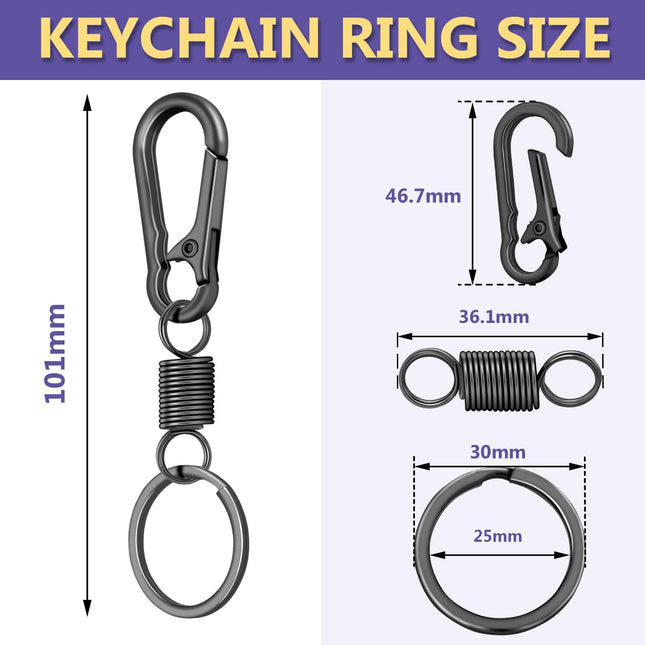 4Pack Small Carabiner Keychain Spring Keyring Holder Organizer Clips Metal Snap Hook Clip for Car Key – product detail