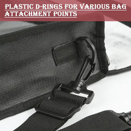 CooBigo 12 Pack D-Rings Plastic Buckle 1" Without Bar D Ring for Webbing Strap Backpack Water Pouche Belt Dog Collar Attachment Point Hardware(Black, Regular)
