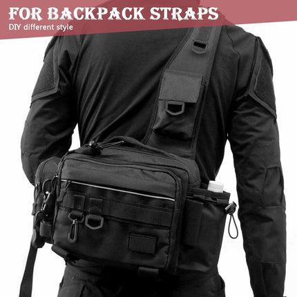 CooBigo 12 Pack D-Rings Plastic Buckle 1" Without Bar D Ring for Webbing Strap Backpack Water Pouche Belt Dog Collar Attachment Point Hardware(Black, Regular)
