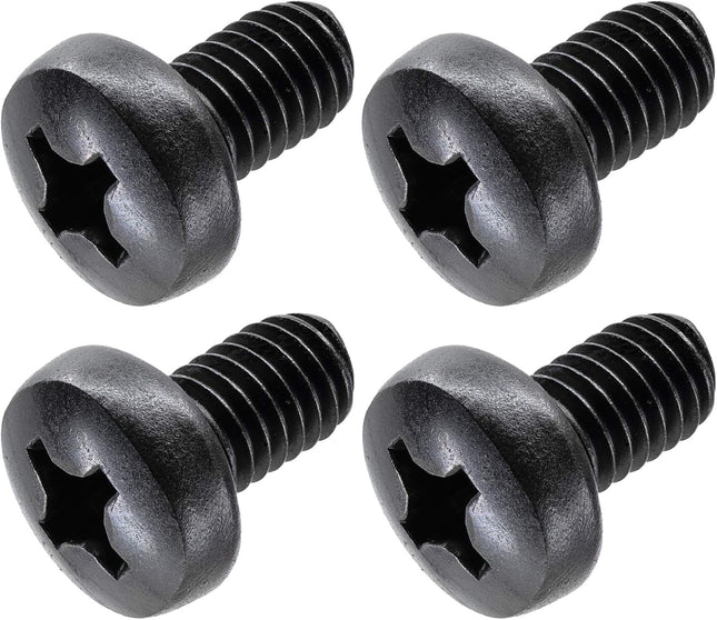 Black License Plate Screws for BMW and Tesla Phillips Machine Pan Head 18-8 Stainless Steel M5-0.8 x 6 mm