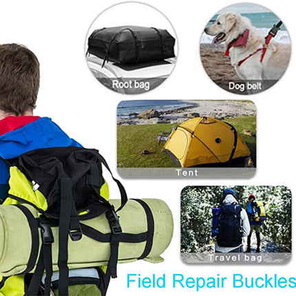 6 Pack 1" Buckle Quick Side Release Buckles Dual Adjustable No Sewing Clips Plastic Buckle Replacement for Nylon Webbing Straps Backpack Belt Dog Collars(Inner Diameter 1 Inch)