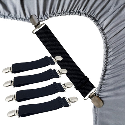 Sheet Straps Bed Sheet Keeper Holder for Corners Sheet Stays Suspender Clips Fitted Sheet Holder Clips Garters Fasteners Mattress Clamps