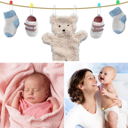 120 Pcs Diaper Pins,2.2 Inch Baby Safety Pins Colorful Stainless Steel Diaper Nappy Pins for Cloth Diapers,Plastic Head,5 Colors,Safe Locking Closures
