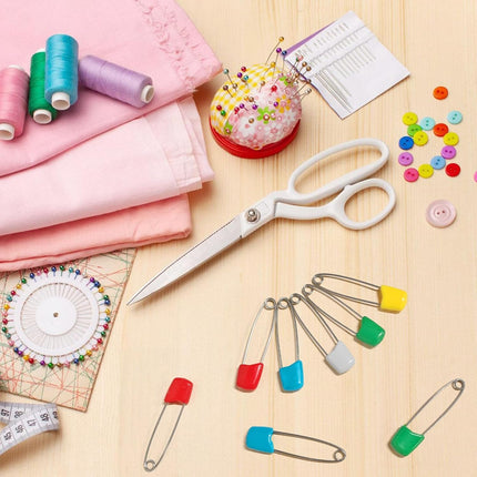 120 Pcs Diaper Pins,2.2 Inch Baby Safety Pins Colorful Stainless Steel Diaper Nappy Pins for Cloth Diapers,Plastic Head,5 Colors,Safe Locking Closures