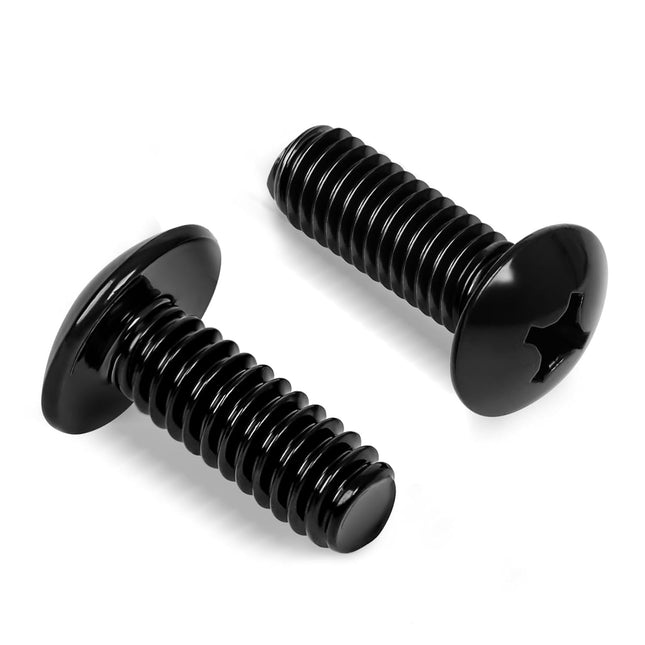1/4 -20 x 1/2 Truss Head Machine Screws Full Thread 304 Stainless Steel Black Finish 25 PCS