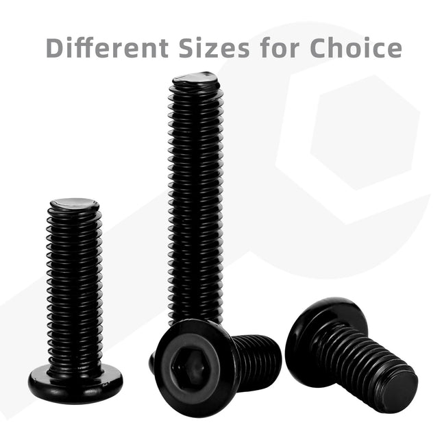 M8 x 12mm Socket Cap Allen Bolts Flat Round Head Socket Cap Screws Furniture Screws Carbon Steel Full – product detail