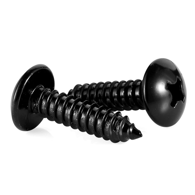 14 x 1 Truss Head Wood Screws Sheet Metal Screw Self Tapping 18-8 Stainless Steel 304 Black Finish 25 PCS