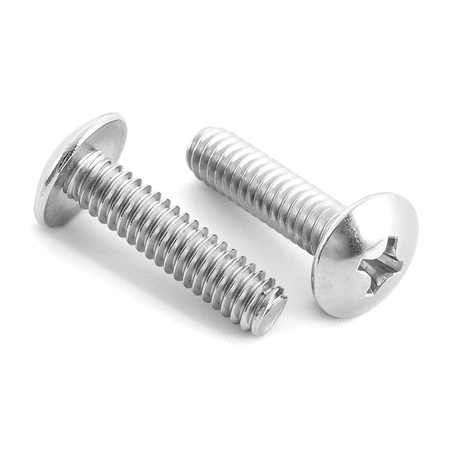 10-24 x 1-1/2 Truss Head Bolts Machine Screws Full Thread 304 Stainless Steel 50 PCS V1258-DP02-E-120