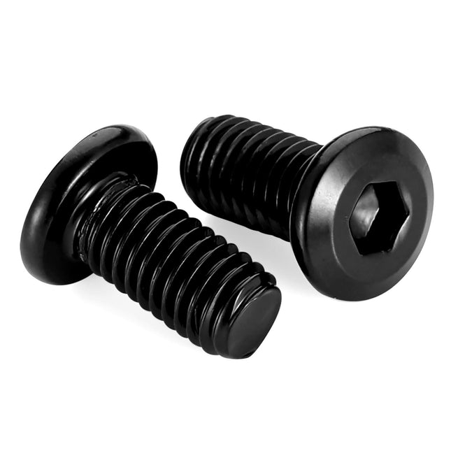 1/4-20 x 1/2 Flat Round Socket Screws Connector Bolts for Furniture Stainless Steel 304 Black Finish Full
