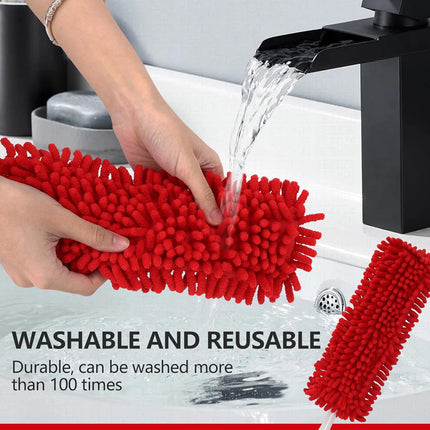 Reusable Microfiber Duster Refills Compatible with OXO & for MR.SIGA Duster - Washable Dusters Refill for OXO Good Grips Extendable Duster for Cleaning, 2 Pack (Handle is Not Included)