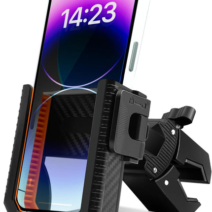 Bike Phone Holder Motorcycle Phone Mount, Handlebar Cell Phone Clamp, Phone Mount for Bike Motorcycle Scooter Golf Cart, Handlebar Phone Mount for 4.5-7" Phones