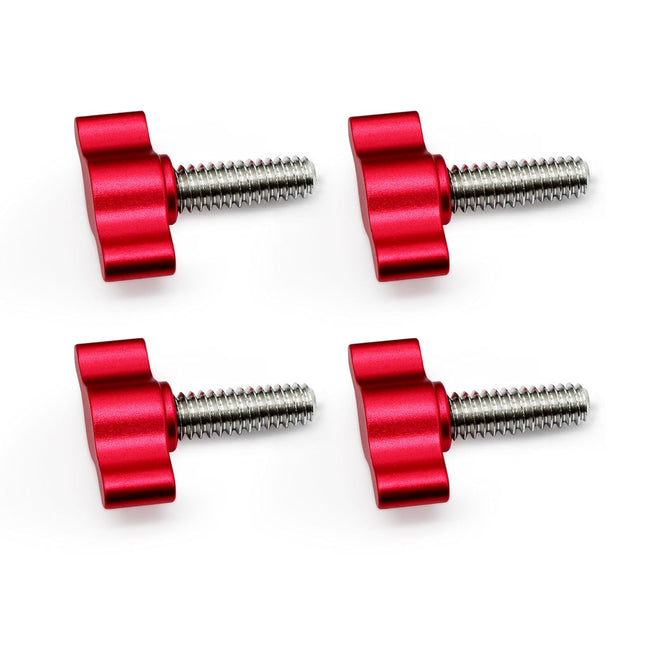 Xadnitu 1/4 -20 x 1 Thread Thumb Screw Stainless Steel Standard/Coarse Thread with Red Adjustable