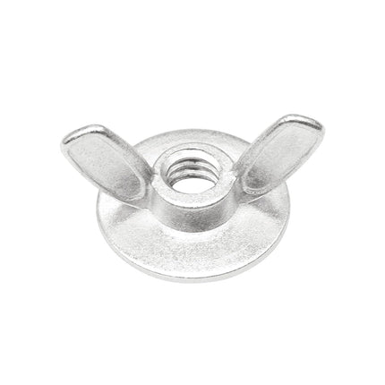Xadnitu 50 Pieces 1/4''-20 Washered Wing Nut, Zinc Plated Hurricane Hardware Butterfly Nuts with Washer for Fasteners, Silver