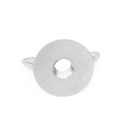 Xadnitu 50 Pieces 1/4''-20 Washered Wing Nut, Zinc Plated Hurricane Hardware Butterfly Nuts with Washer for Fasteners, Silver
