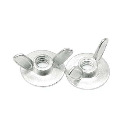 Xadnitu 50 Pieces 1/4''-20 Washered Wing Nut, Zinc Plated Hurricane Hardware Butterfly Nuts with Washer for Fasteners, Silver