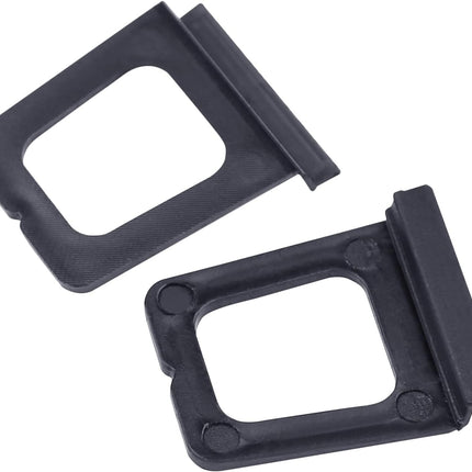 Xadnitu 30 Pieces Plastic Window Screen Pull Tabs, Screens Lift Hollow Tabs Installed in Flat Spline Channel for Screen Frame Replacement, Black