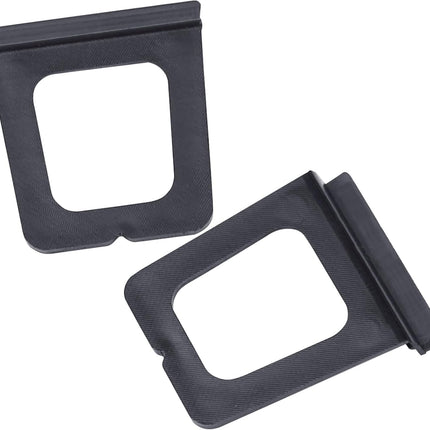 Xadnitu 30 Pieces Plastic Window Screen Pull Tabs, Screens Lift Hollow Tabs Installed in Flat Spline Channel for Screen Frame Replacement, Black