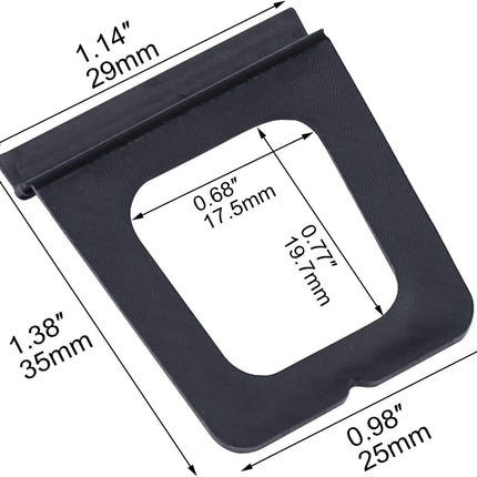 Xadnitu 30 Pieces Plastic Window Screen Pull Tabs, Screens Lift Hollow Tabs Installed in Flat Spline Channel for Screen Frame Replacement, Black