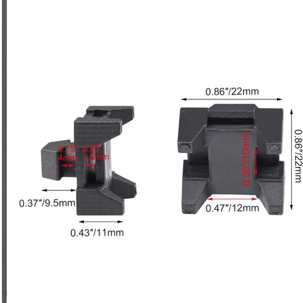 Xadnitu 25 Pieces Plastic Cable Zip Tie Mounting Blocks, Drop-In Base Mounts for 15 or 40 Series Aluminum T-Slot Extruded Profiles Wire Management