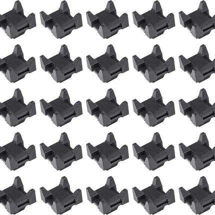 Xadnitu 25 Pieces Plastic Cable Zip Tie Mounting Blocks, Drop-In Base Mounts for 15 or 40 Series Aluminum T-Slot Extruded Profiles Wire Management