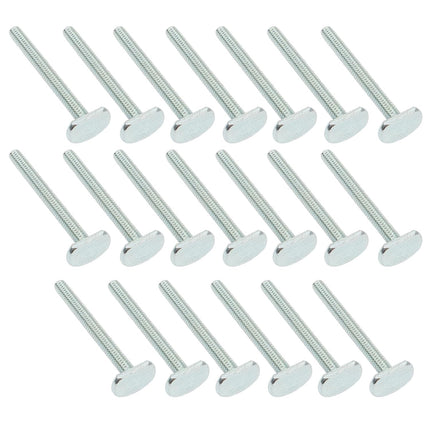 Xadnitu 20 Pieces 1/4"-20 T Track Bolt 2-1/2" Length, T Slot Drop-in Sliding Bolts with T Shaped Head for Hardware, Fixture Accessories and Woodworking Jigs