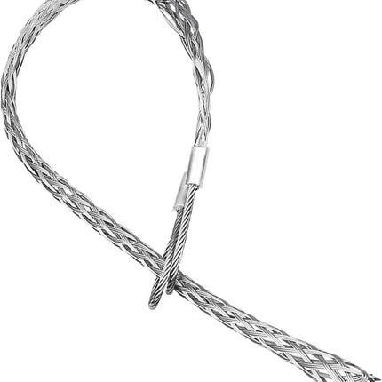Xadnitu Cable Pulling Grip for 37-50mm OD Electrical Wires, Stainless Steel Cable Puller Sock Mesh Lassos with Rope Loop for Heavy Duty or Flexible Cords