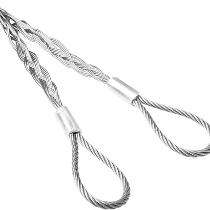Xadnitu Cable Pulling Grip for 37-50mm OD Electrical Wires, Stainless Steel Cable Puller Sock Mesh Lassos with Rope Loop for Heavy Duty or Flexible Cords