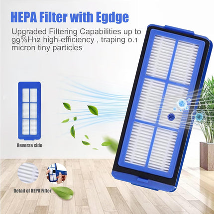 6 Pcs Replacement HEPA Filters for Eufy 11S Max 15C Max, 30C Max,39C Max,G30 Edge, G30 Hybrid Vacuum Cleaner Spare Filters Sets, Blue