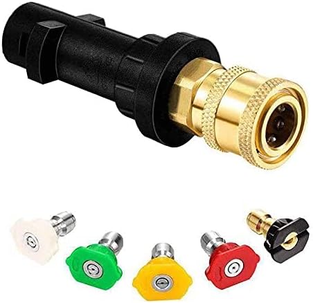 High Pressure Washer Gun Adapter 1/4 Spray Nozzle Tips Sets Brass Female Quick Connector for Karcher k2 k3 – product detail