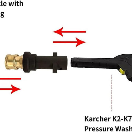 High Pressure Washer Gun Adapter 1/4" Spray Nozzle Tips Sets Brass Female Quick Connector for Karcher k2 k3 k4 k5 k6 K7