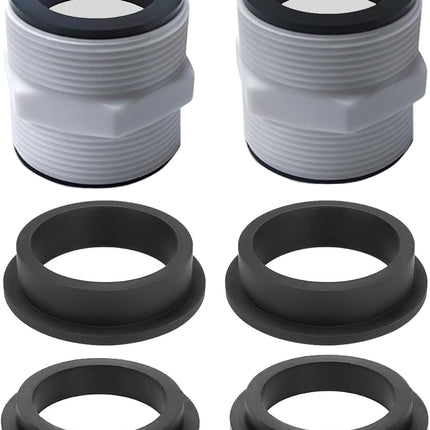 Pool Hose Connector for Intex Coleman Swimming Pool Pump Hose Extender Adapter with 11228 11412 L-Shape O-Ring Gasket | 2 Hose Connector 8 Sealing Rings
