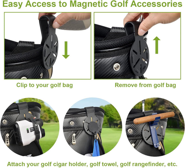 iGuerburn Metal Landing Pads for Golf Bags Magnetic Golf Bag Accessories for Men with Soft Rubber – product detail
