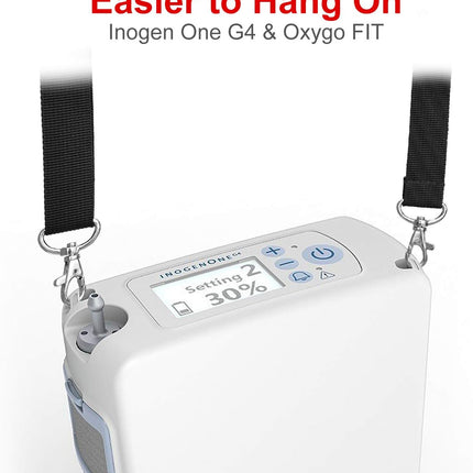 iGuerburn Shoulder Strap Carry Strap for Inogen One G4 Oxygo FIT with Swivel Hooks, Balanced Buckle and Adjustable Belt