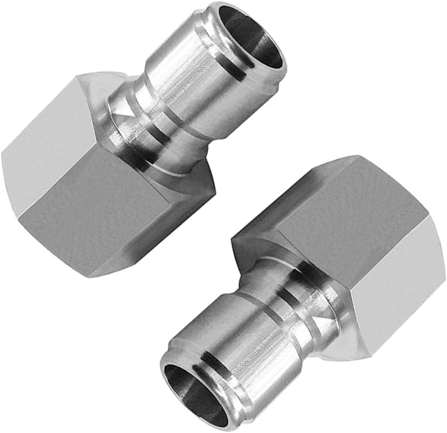 Female Quick Disconnect FPT 1/2 304 Stainless Steel Homebrewing Connector (Pack of 2) V1258-DP02-E-214