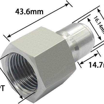 Female Quick Disconnect FPT 1/2" 304 Stainless Steel Homebrewing Connector (Pack of 2)