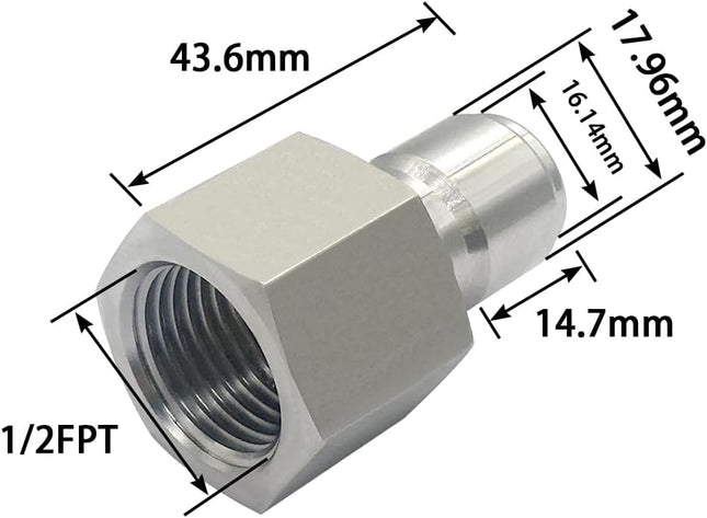 Female Quick Disconnect FPT 1/2 304 Stainless Steel Homebrewing Connector (Pack of 2) – product detail