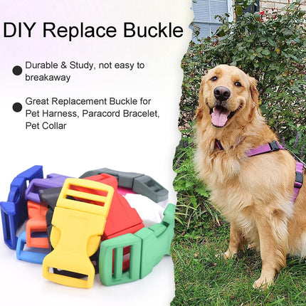 CooBigo 10Pack 1"(26mm) Contoured Plastic Side Release Buckles, Paracord Buckles for Backpack Straps Paracord Bracelet Pet Collar